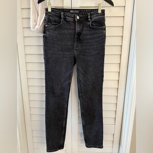 Zara Faded Black High Rise Straight Leg Women's Jeans Size 6